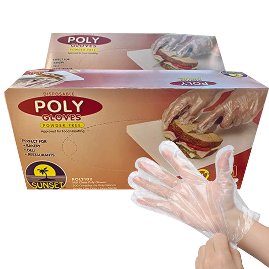 SUNSET POLY DISPOSABLE GLOVES