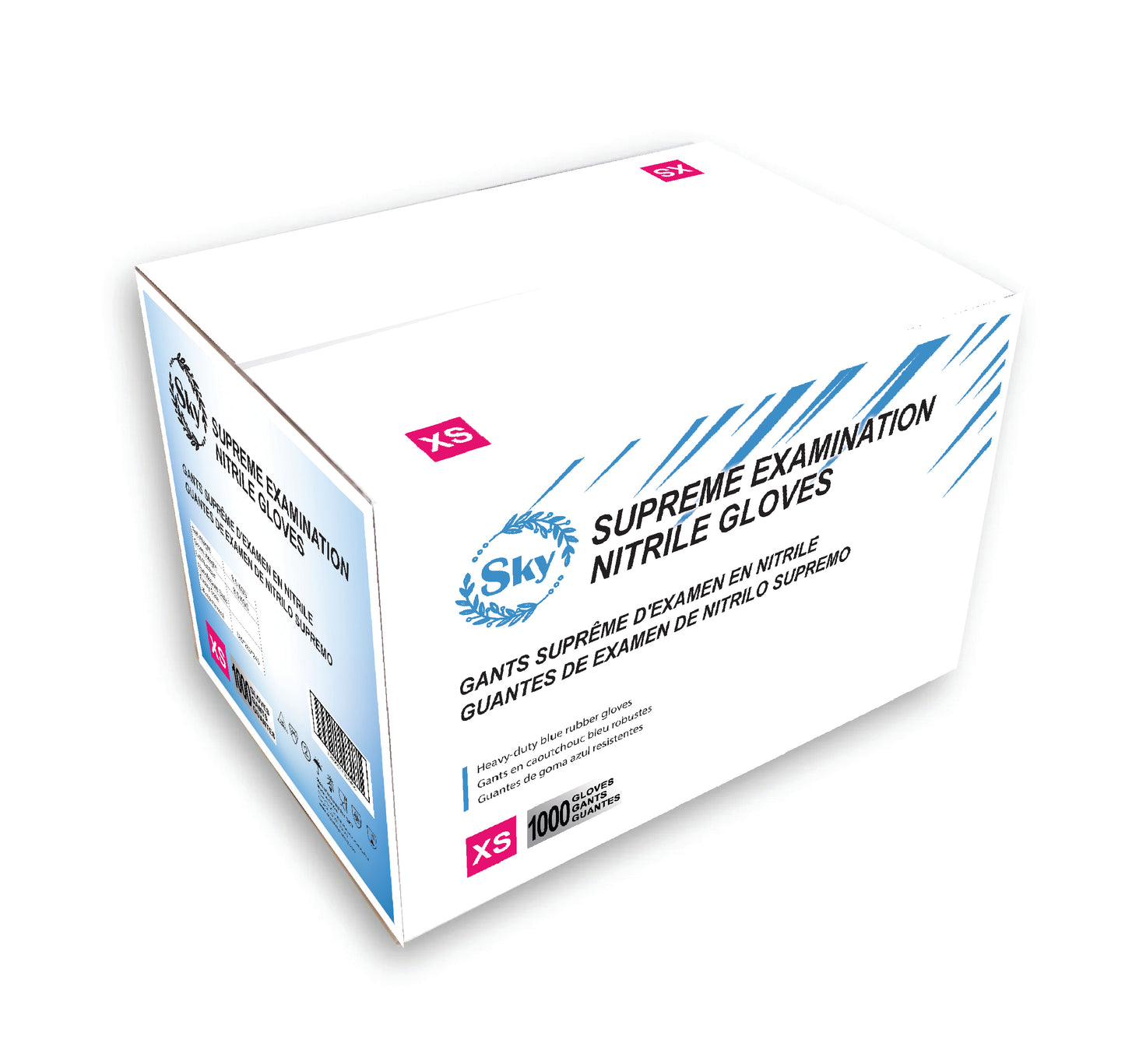 SKY SUPREME Blue Examination Nitrile Gloves (5MIL)