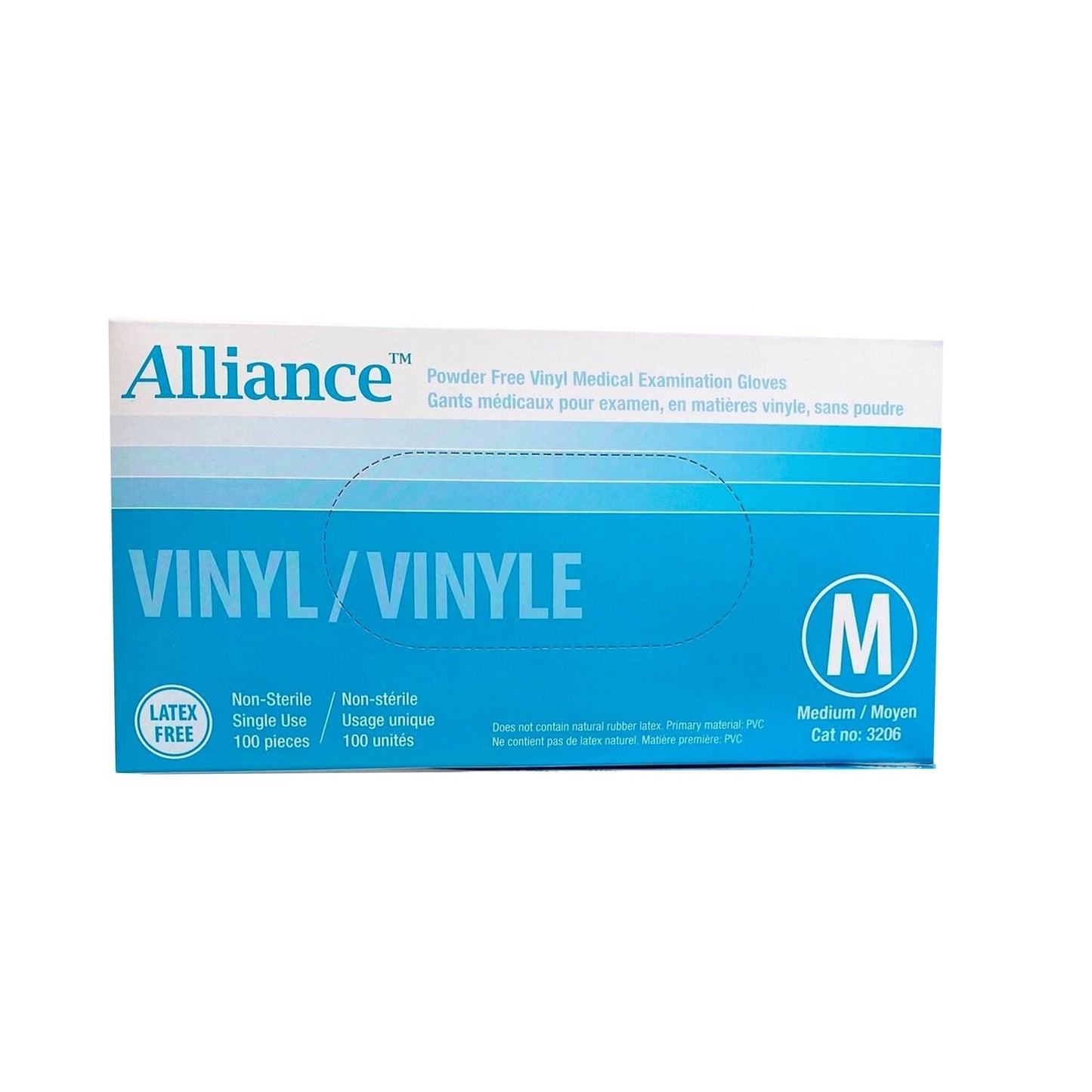 Alliance Powder-Free Vinyl Medical Examination Gloves